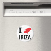 I Liebe Ibiza Kontursymbol Magnet (In Situ (Geschirrspüler))