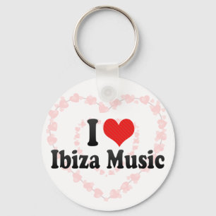 I Liebe Ibiza Musik Schlüsselanhänger