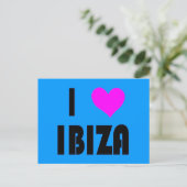 I Liebe Ibiza Postkarte (Stehend Vorderseite)