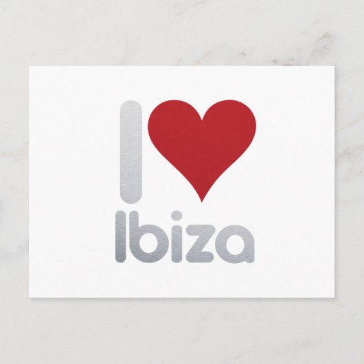 I LIEBE IBIZA POSTKARTE (Vorderseite)