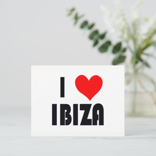 I Liebe Ibiza Postkarte (Stehend Vorderseite)