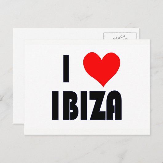 I Liebe Ibiza Postkarte (Vorne/Hinten)