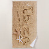 I Liebe Ibiza Summer Custom Beach Handtuch (Vorderseite)
