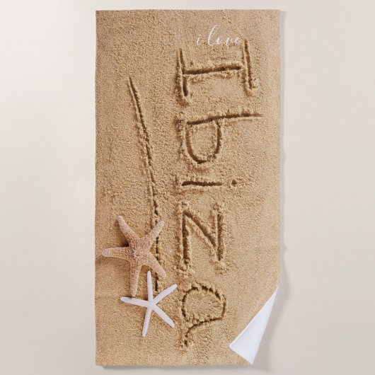 I Liebe Ibiza Summer Custom Beach Handtuch (Vorderseite)