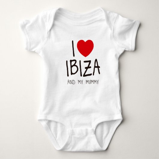 I Liebe Ibiza und meine Mama Baby Strampler (Vorderseite)