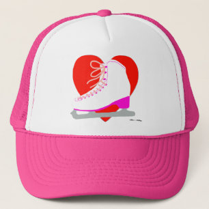 I Liebe Ice Skaten Niedlich Pink Abbildung Skater  Truckerkappe