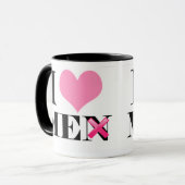 I Liebe ICH (Männer) Tasse (Vorderseite Links)