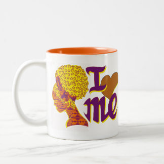 I Liebe ich orange Kaffee-Tasse Zweifarbige Tasse