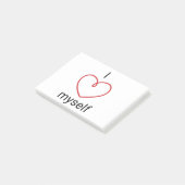 I Liebe Ich selbst Design Post-it Klebezettel (angewinkelt)