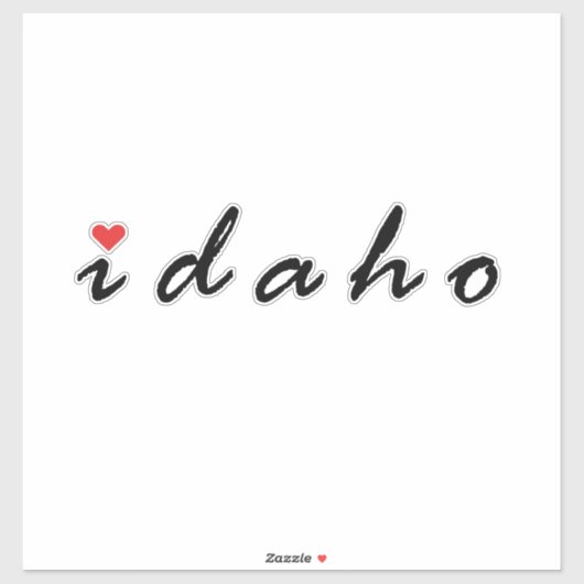 I Liebe Idaho Aufkleber (Blatt)