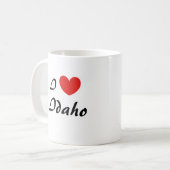 I Liebe Idaho Herz Typografie Kaffee Tasse (Vorderseite Links)