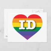 I Liebe Idaho Rainbow Heart Postkarte (Vorne/Hinten)