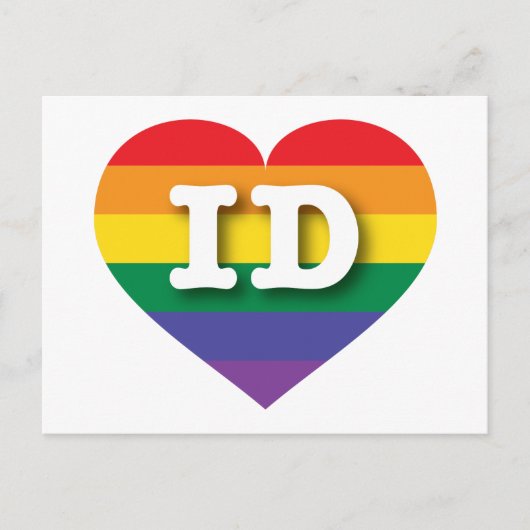 I Liebe Idaho Rainbow Heart Postkarte (Vorderseite)
