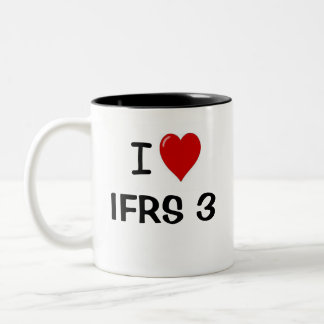 I Liebe IFRS 3 Unternehmenszusammenschlüsse Zweifarbige Tasse