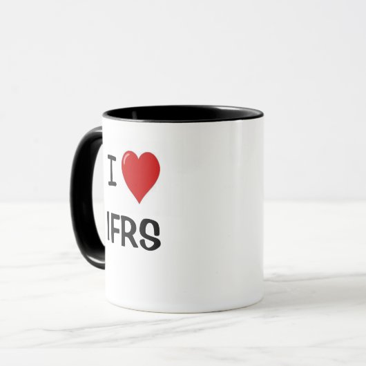 I Liebe IFRS - I Herz IFRS Tasse (Vorderseite Links)