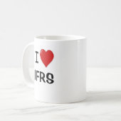 I Liebe IFRS Rechnungslegungsstandards Kaffeetasse (Vorderseite Links)