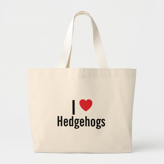 I Liebe Igel Jumbo Stoffbeutel (Vorne)