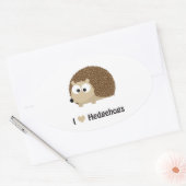 I LIEBE IGEL OVALER AUFKLEBER (Umschlag)