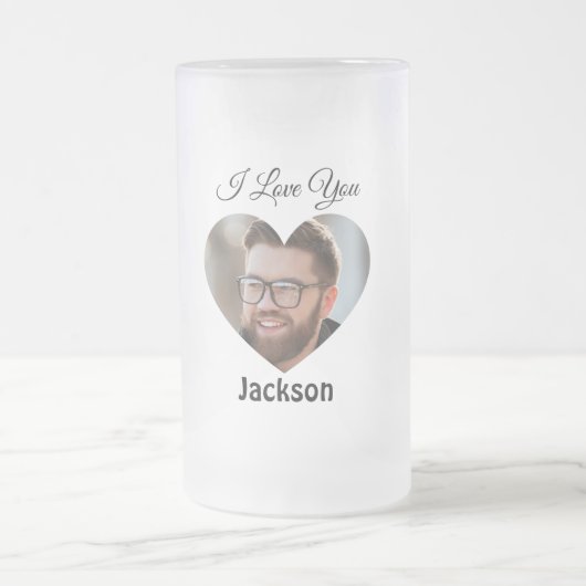 I Liebe Ihr Herz personalisieren Mattglas Bierglas (Mittel)