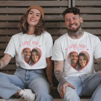 I Liebe Ihr Herz Romantische Foto Männer T-Shirt