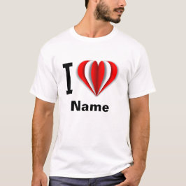 "I Liebe [Ihr Name]" T - Shirt Herzstück