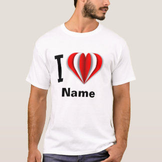 "I Liebe [Ihr Name]" T - Shirt Herzstück
