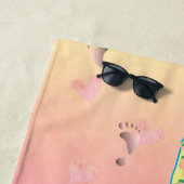 "I Liebe (Ihr Text)" Sonnenaufgangsbilder Strandtuch (Beispiel)