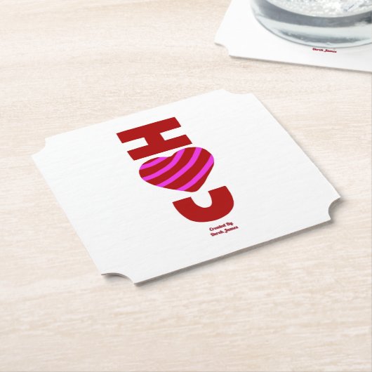 I Liebe Ihr Ticket Paper Untersetzer (angewinkelt)