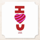 I Liebe Ihr Ticket Paper Untersetzer (Vorderseite)