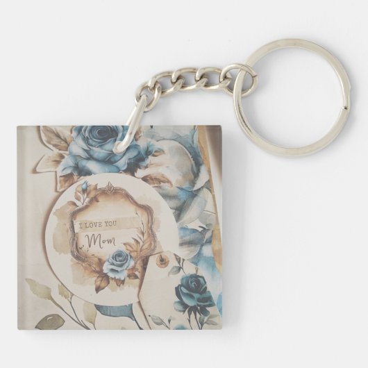 I Liebe Ihres benutzerdefinierten Namens Schlüsselanhänger (Rückseite)