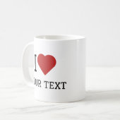 I Liebe Ihres Textes Kaffeetasse (Vorderseite Links)