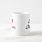 I Liebe Illinois Herztypografie Kaffeemaschine Tas Kaffeetasse (Mittel)