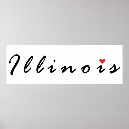 I Liebe Illinois Poster (Vorne)