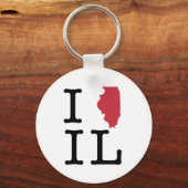 I Liebe Illinois Schlüsselanhänger (Vorderseite)