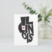 I Liebe Illinois Staat Karte (Stehend Vorderseite)