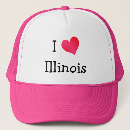 I Liebe Illinois Truckerkappe (Vorderseite)