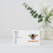 I Liebe-Imkerei (Biene) Visitenkarte (Stehend Vorderseite)