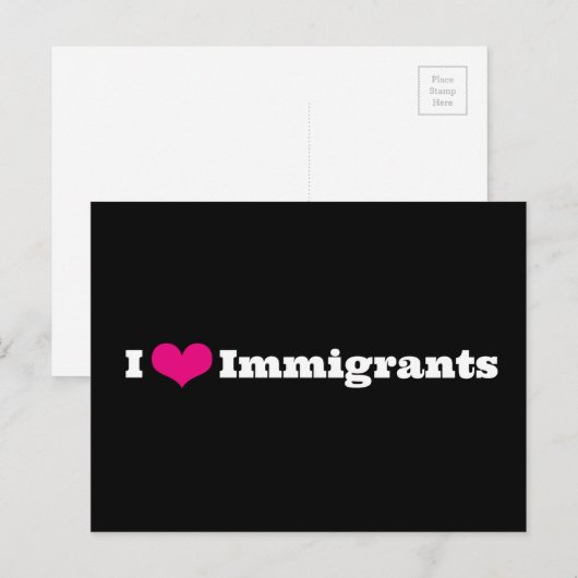 I Liebe Immigranten Postkarte (Vorne/Hinten)