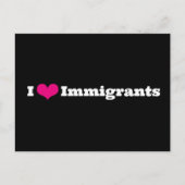I Liebe Immigranten Postkarte (Vorderseite)