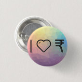 I Liebe-Inder Currencys Button (Vorne & Hinten)