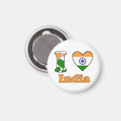 I Liebe India Magnet (Vorderseite/Rückseite)