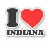 I LIEBE INDIANA AUFKLEBER (Vorderseite)