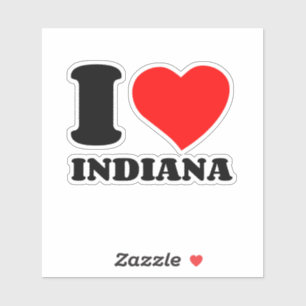 I LIEBE INDIANA AUFKLEBER