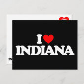 I LIEBE INDIANA POSTKARTE (Vorne/Hinten)