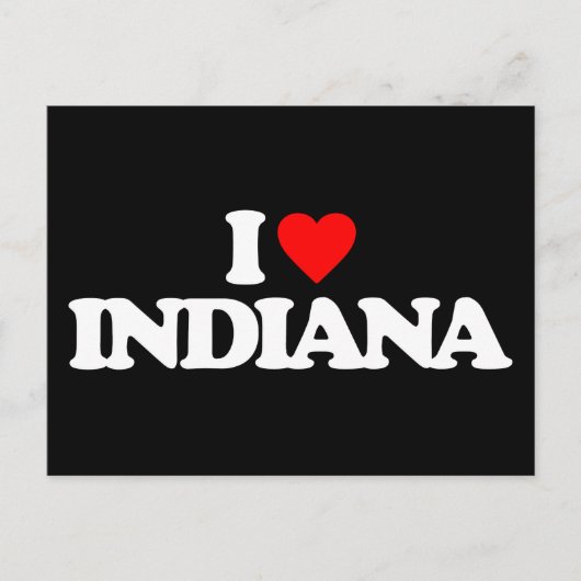 I LIEBE INDIANA POSTKARTE (Vorderseite)