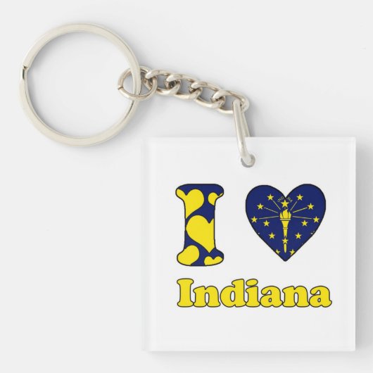 I Liebe Indiana Schlüsselanhänger (Vorderseite)