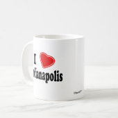 I Liebe Indianapolis Kaffeetasse (Vorderseite Links)