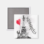 I Liebe Indianapolis Magnet (Vorderseite/Rückseite)