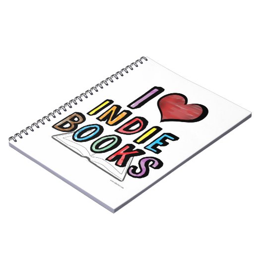 I Liebe Indie Books Cool Authoring Design Notizblock (Linke Seite)