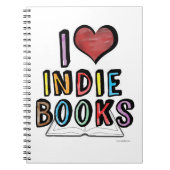 I Liebe Indie Books Cool Authoring Design Notizblock (Vorderseite)